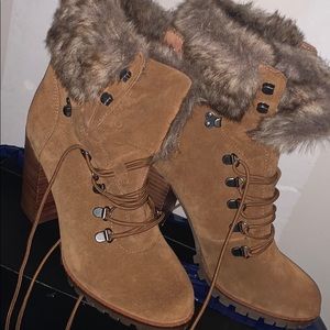 Brand new Tan booties women size 8.